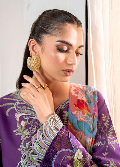 Aezel by Roheenaz Embroidered Cambric Suits Unstitched 3 Piece RNZ25AC D-01 B Emaan