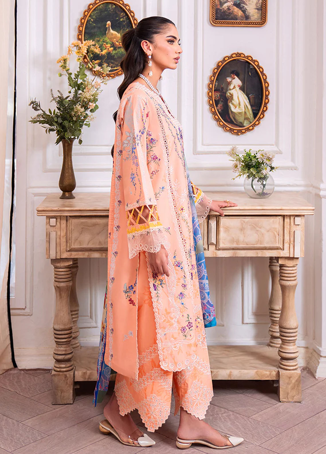 Aezel by Roheenaz Embroidered Cambric Suits Unstitched 3 Piece RNZ25AC D-02 A Amal