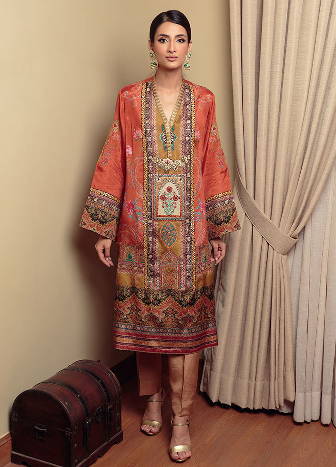 Shamaeel Ansari Pret Luxury Silk Shirt SHA23A Aura