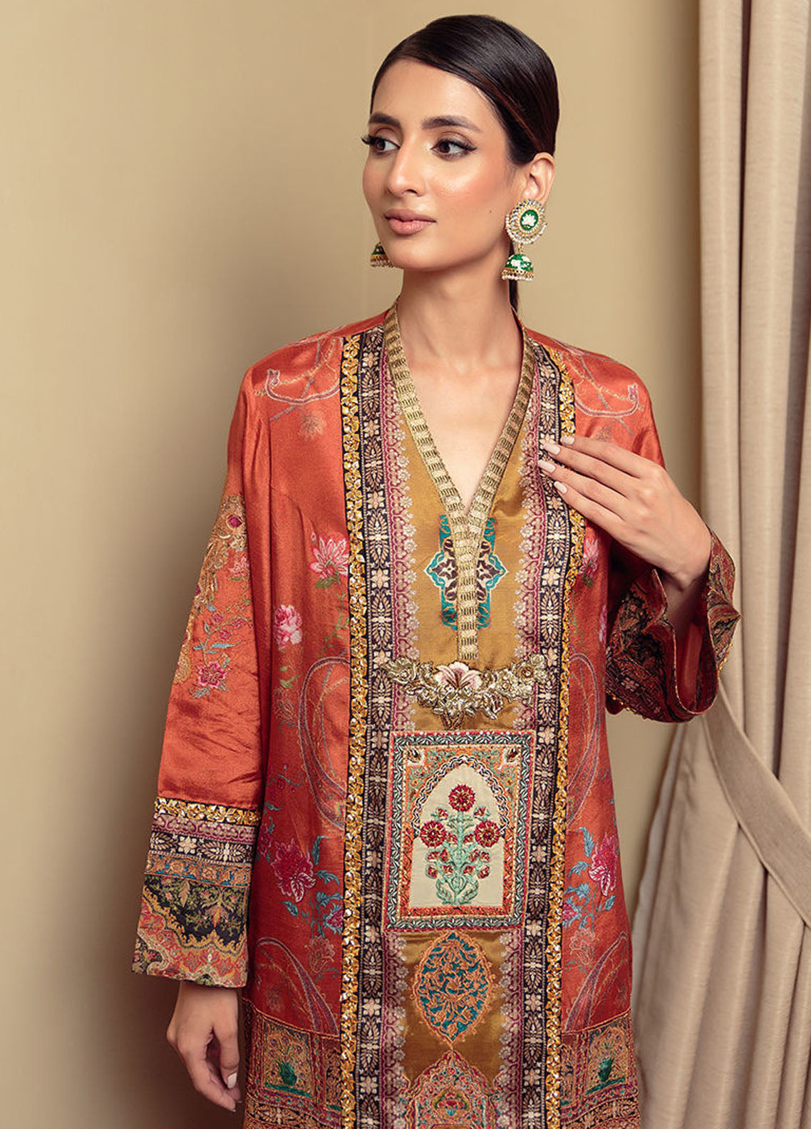 Shamaeel Ansari Pret Luxury Silk Shirt SHA23A Aura