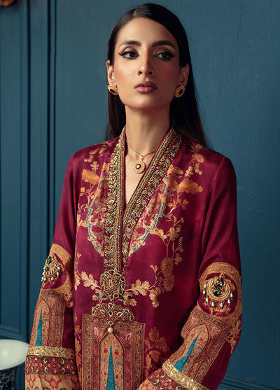 Shamaeel Ansari Pret Luxury Silk Shirt SHA23A Golden Hour