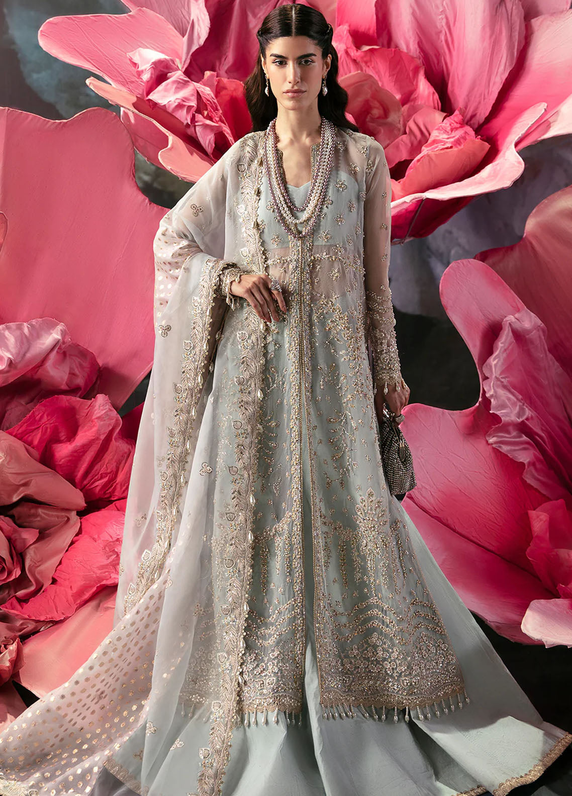 Afrozeh Pret Embroidered Organza 4 Piece Suit Paola