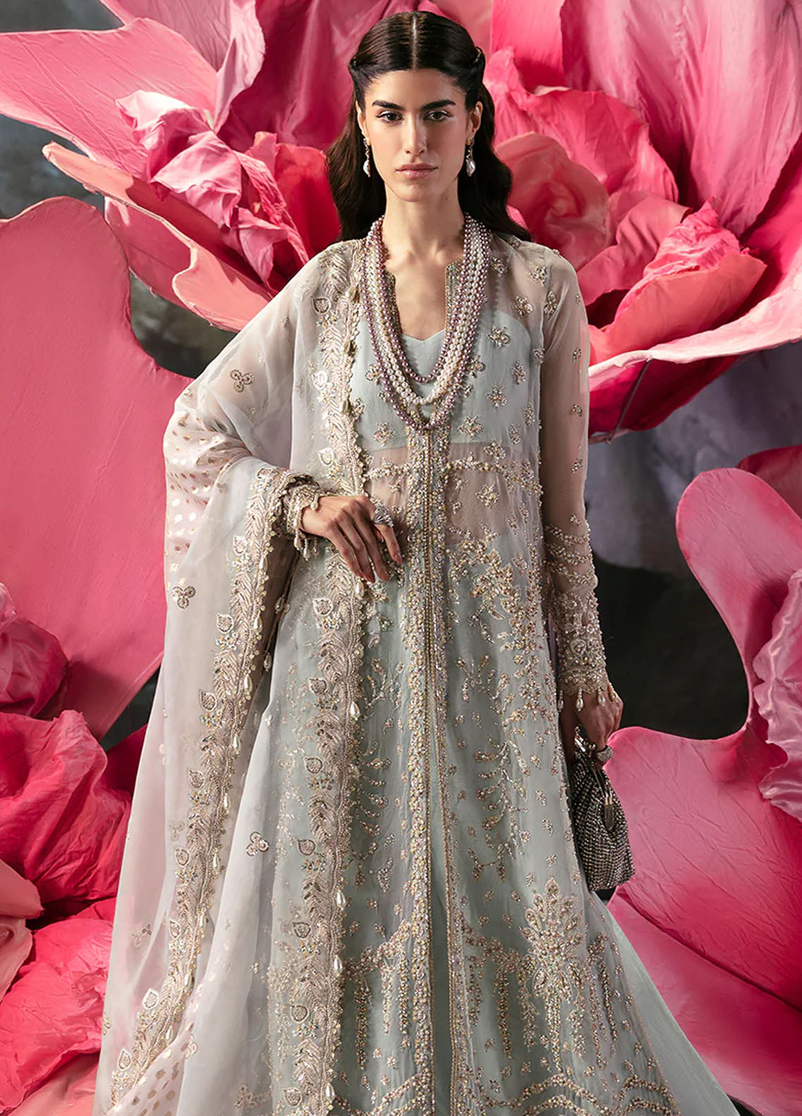 Afrozeh Pret Embroidered Organza 4 Piece Suit Paola