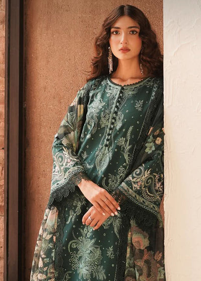 Afrozeh Festive Unstitched Chikankari Lawn Collection 2024 Viridian