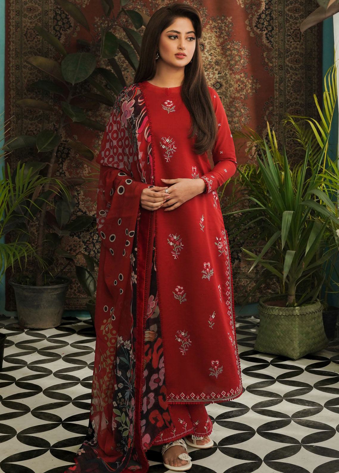 Afsanah by Seran Unstitched Lawn Collection 2024 D-11 Shadab