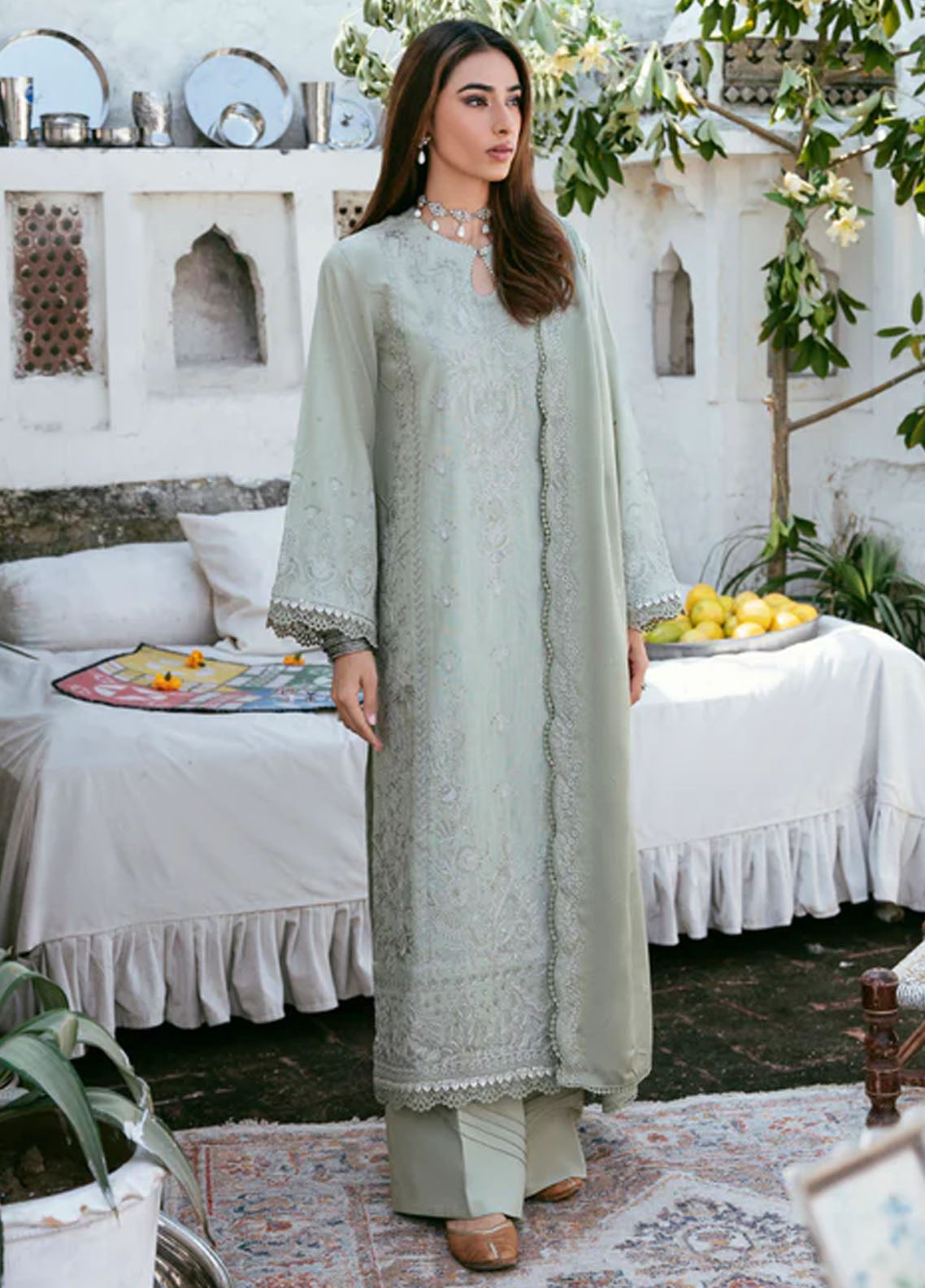 Afsanay By Florent Luxury Chikankari Khaddar Collection 2023 FLK-5B