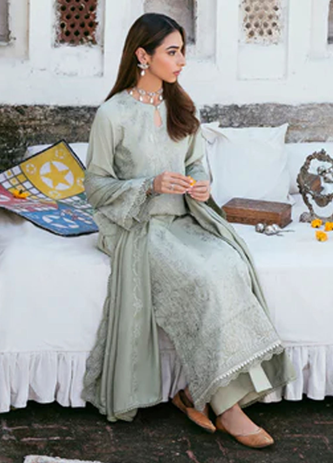 Afsanay By Florent Luxury Chikankari Khaddar Collection 2023 FLK-5B