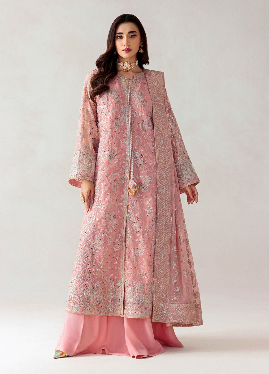Aik Atelier Embroidered Chiffon Suits Unstitched 3 Piece AIK25UF D-02