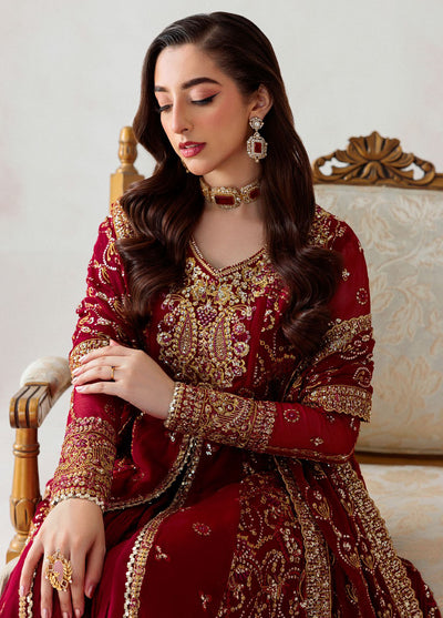Aik Atelier Embroidered Chiffon Suits Unstitched 3 Piece AIK25UF D-06 D-06