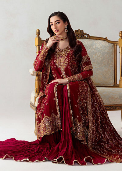 Aik Atelier Embroidered Chiffon Suits Unstitched 3 Piece AIK25UF D-06 D-06