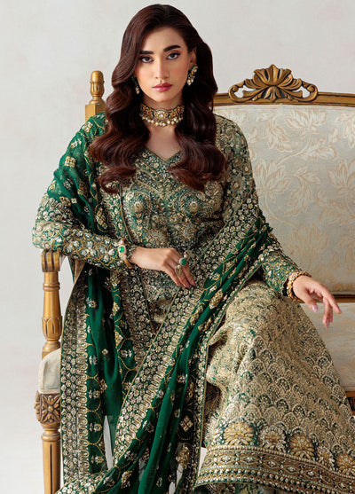 Aik Atelier Embroidered Jamawar Suits Unstitched 3 Piece AIK25UF D-01