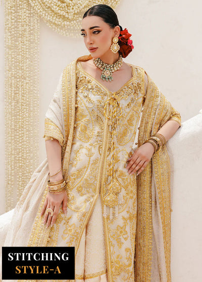 Aik Atelier Embroidered Khaadi Net Suits Unstitched 3 Piece AIK25WU D-03