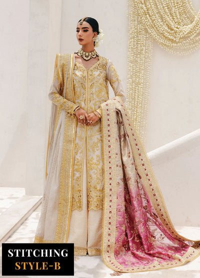 Aik Atelier Embroidered Khaadi Net Suits Unstitched 3 Piece AIK25WU D-03