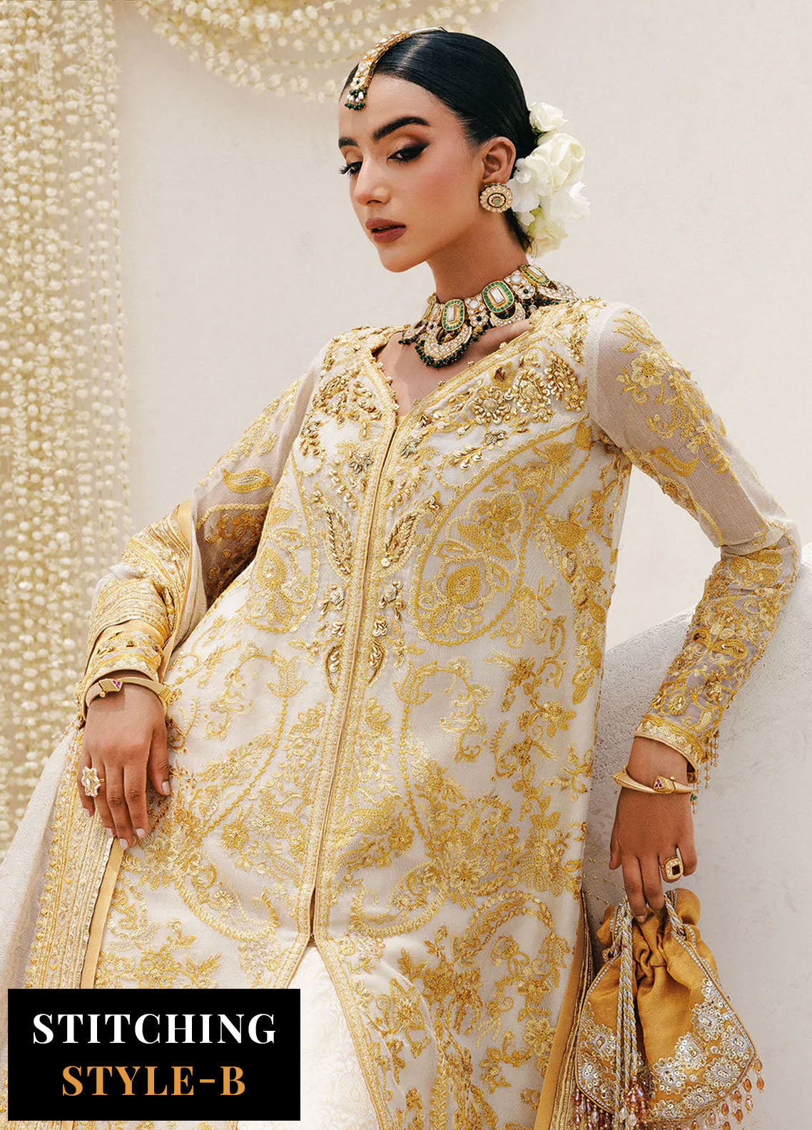 Aik Atelier Embroidered Khaadi Net Suits Unstitched 3 Piece AIK25WU D-03