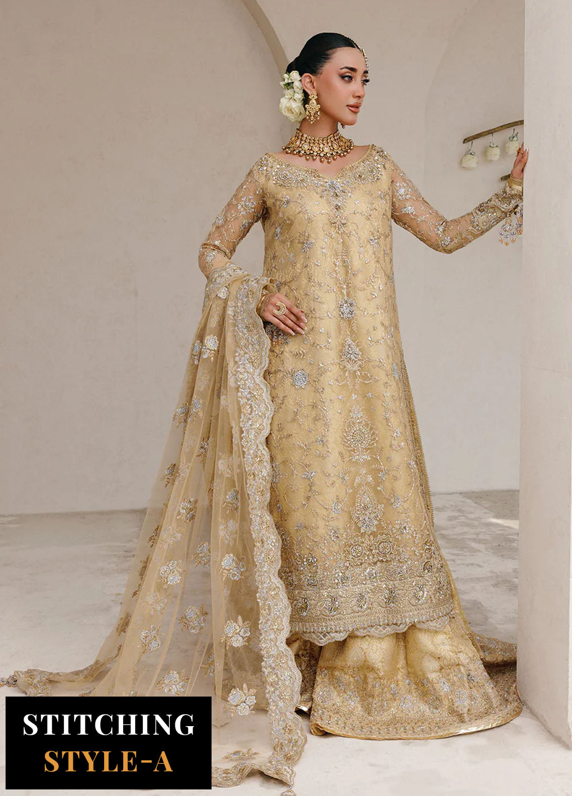 Aik Atelier Embroidered Net Suits Unstitched 3 Piece AIK25WU D-06