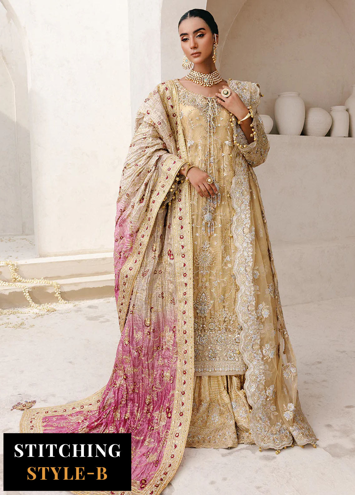 Aik Atelier Embroidered Net Suits Unstitched 3 Piece AIK25WU D-06