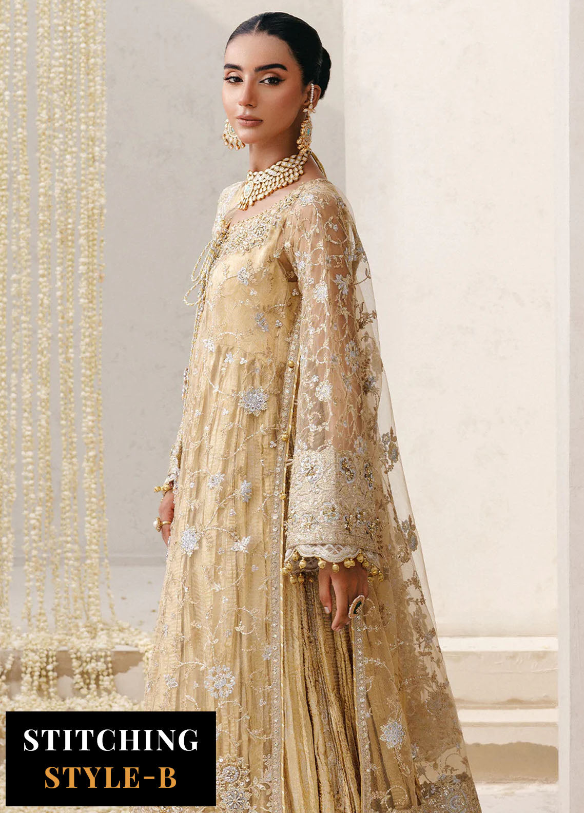 Aik Atelier Embroidered Net Suits Unstitched 3 Piece AIK25WU D-06