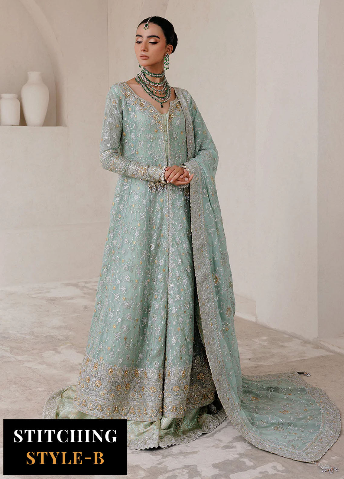 Aik Atelier Embroidered Organza Suits Unstitched 3 Piece AIK25WU D-08