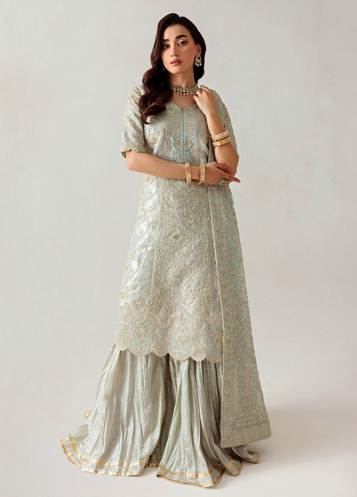 Aik Atelier Embroidered Tissue Suits Unstitched 3 Piece AIK25UF D-03