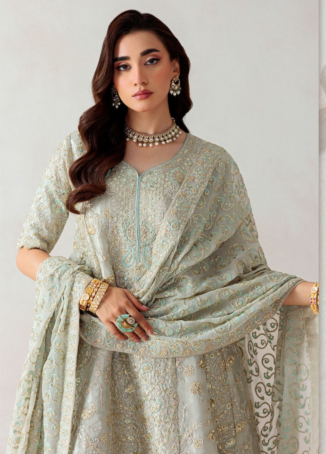 Aik Atelier Embroidered Tissue Suits Unstitched 3 Piece AIK25UF D-03