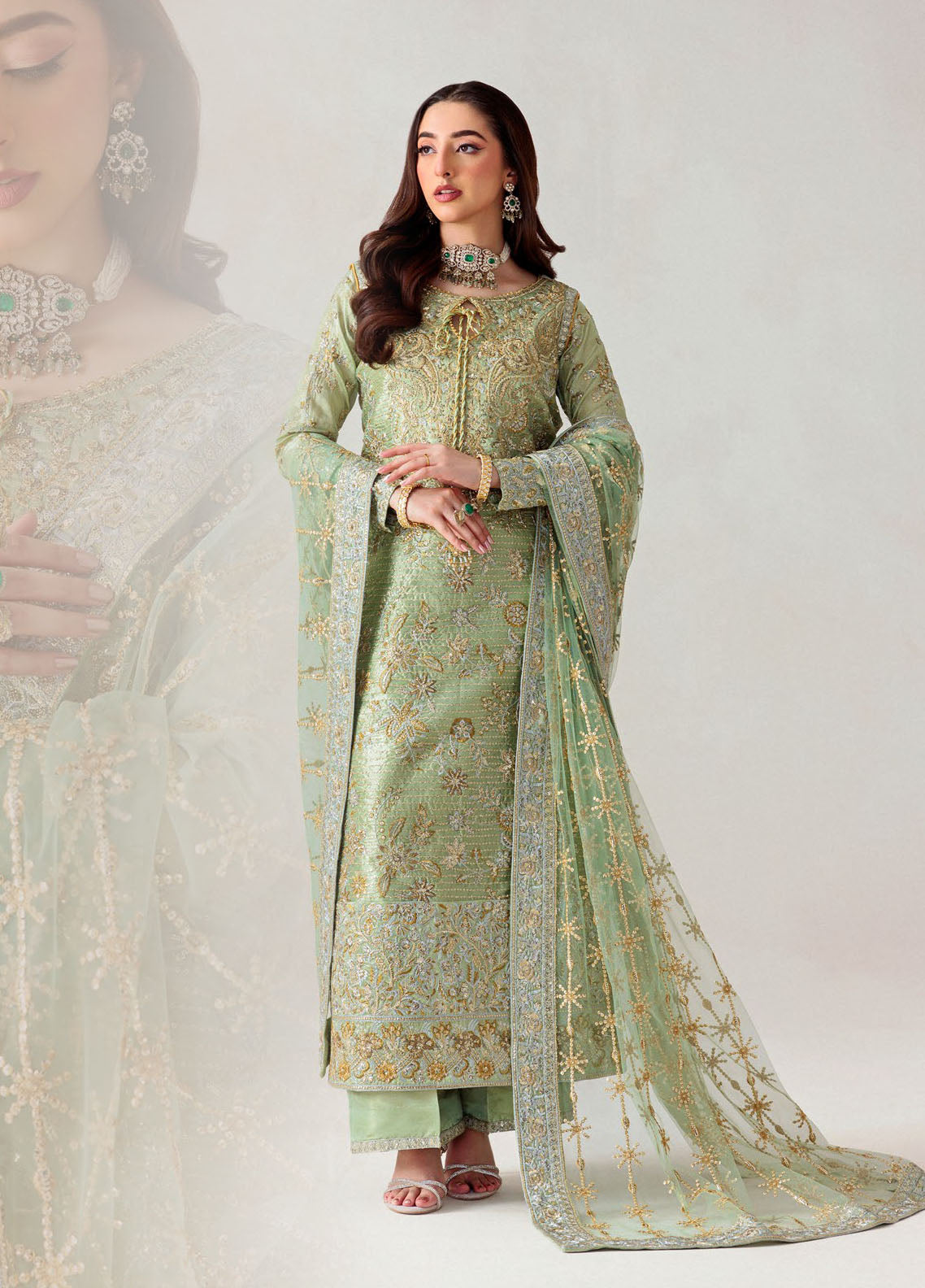 Aik Atelier Embroidered Tissue Suits Unstitched 3 Piece AIK25UF D-04