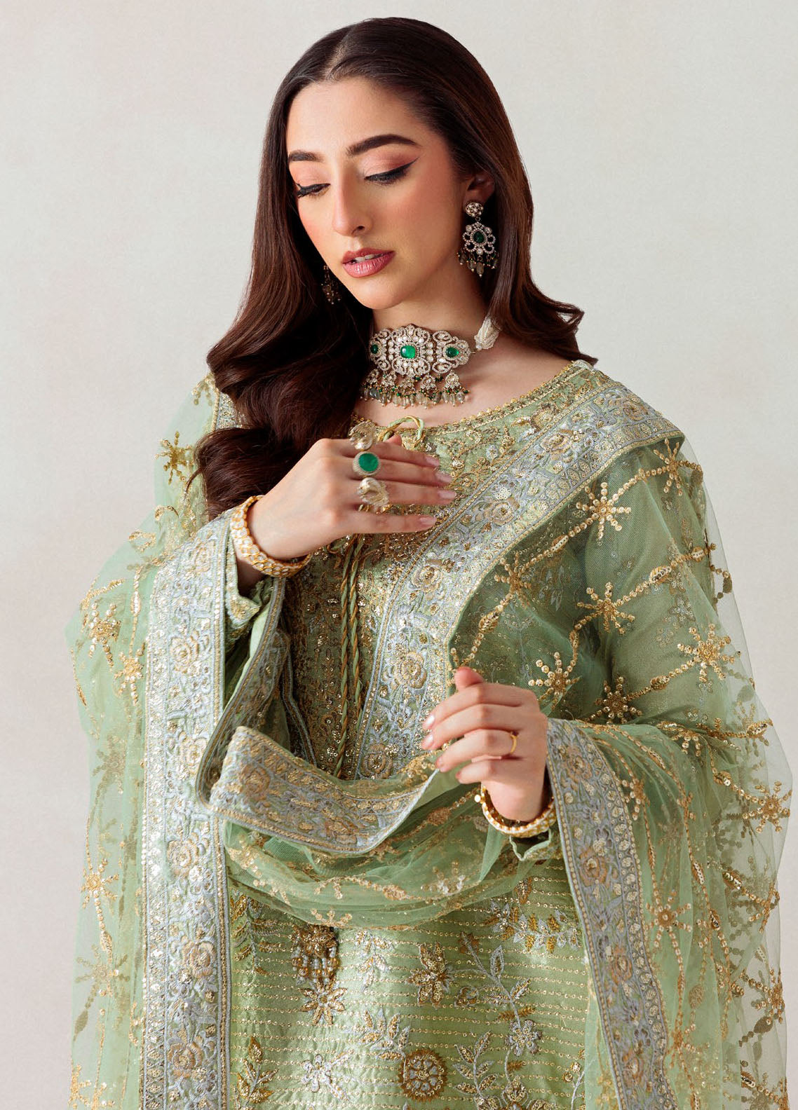Aik Atelier Embroidered Tissue Suits Unstitched 3 Piece AIK25UF D-04