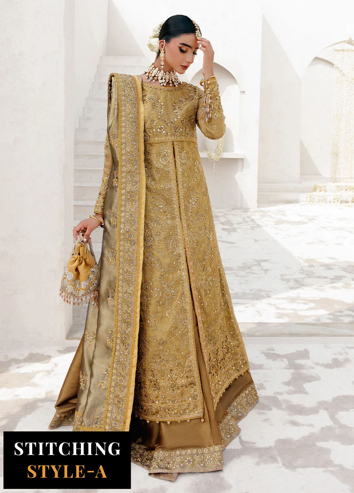Aik Atelier Embroidered Zari Net Suits Unstitched 3 Piece AIK25WU D-10