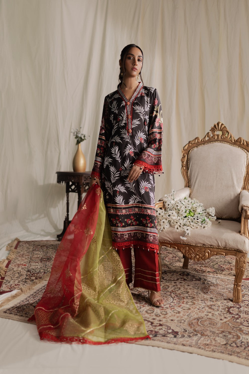 Aisha Fatema Pret Printed Silk 3 Piece Suit Bristol