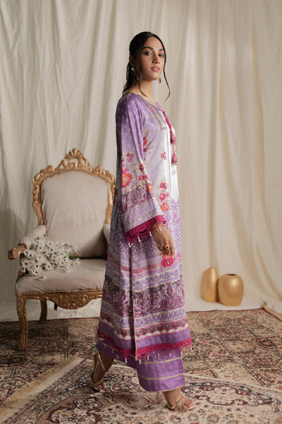 Aisha Fatema Pret Printed Silk 3 Piece Suit Orchid