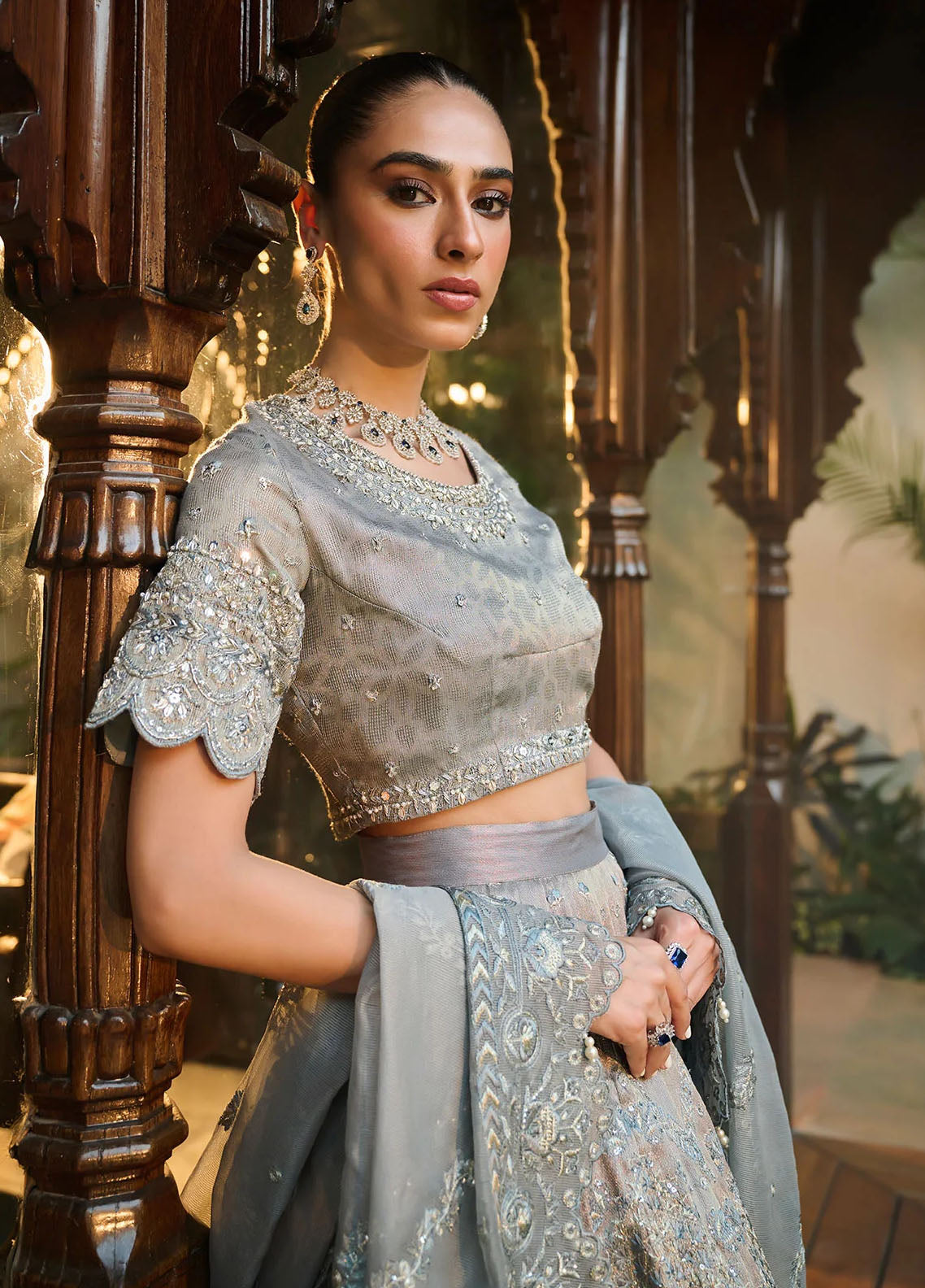 Dhanak Pret Luxury Cotton 3 Piece Suit HF-3004 Grey