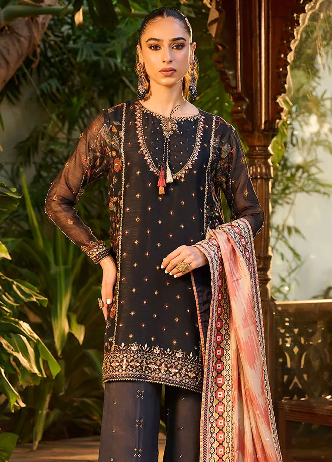 Dhanak Pret Luxury Munar 4 Piece Suit HF-3005 Navy Blue