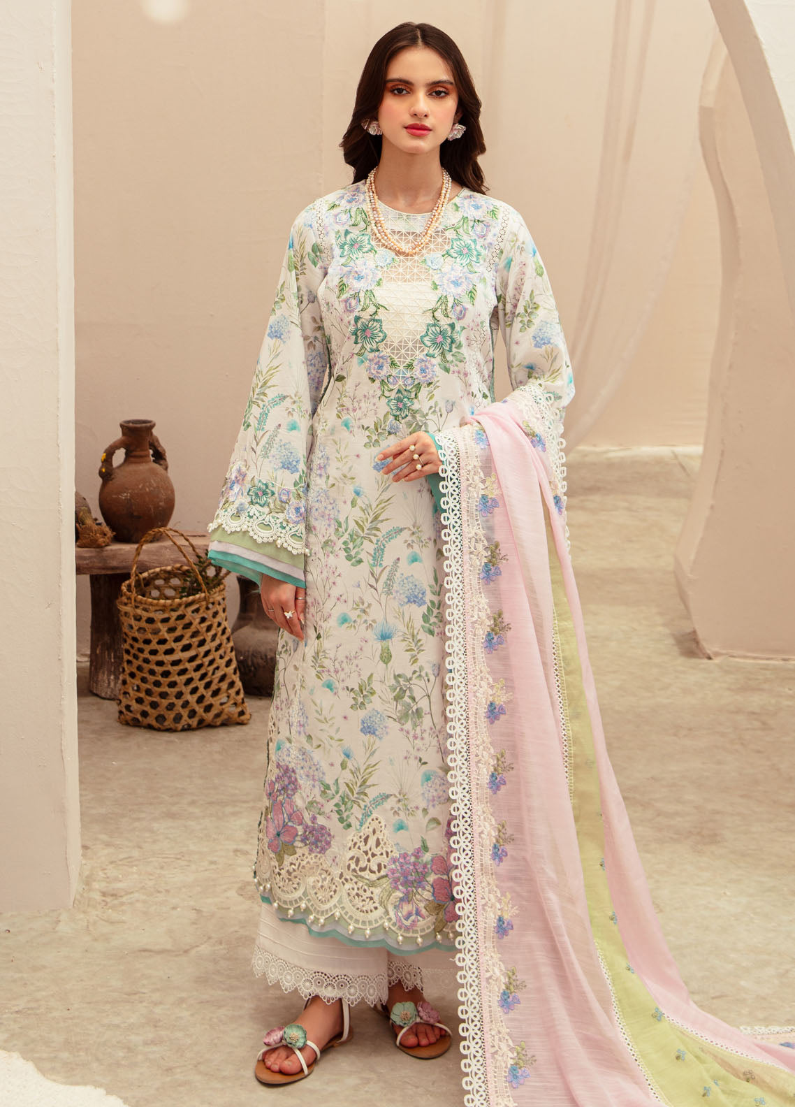 Alif Affordable by Ajr Couture Unstitched Lawn Collection 2024 AFL-01 Gleam