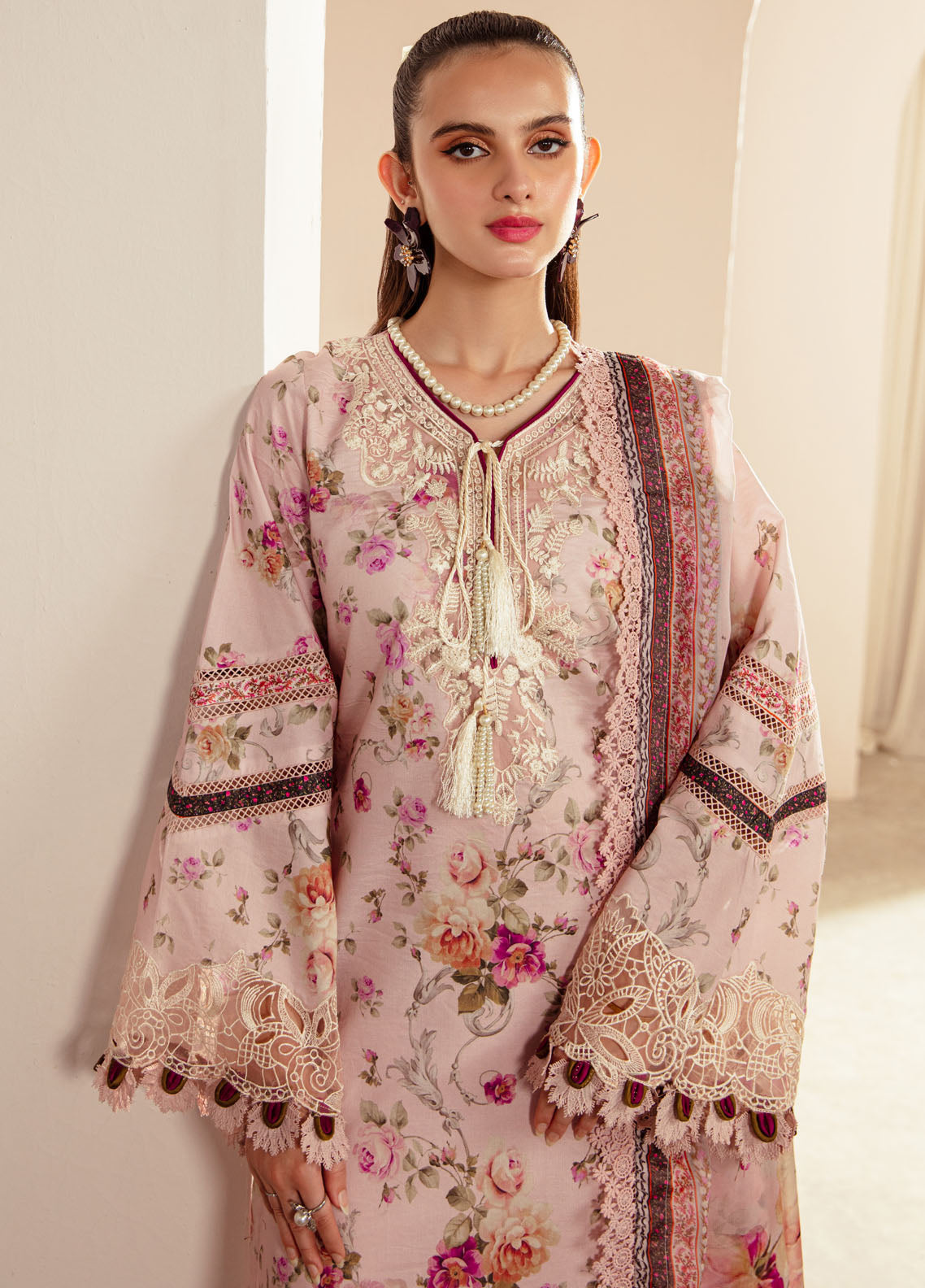 Alif Affordable by Ajr Couture Unstitched Lawn Collection 2024 AFL-03 Rosella