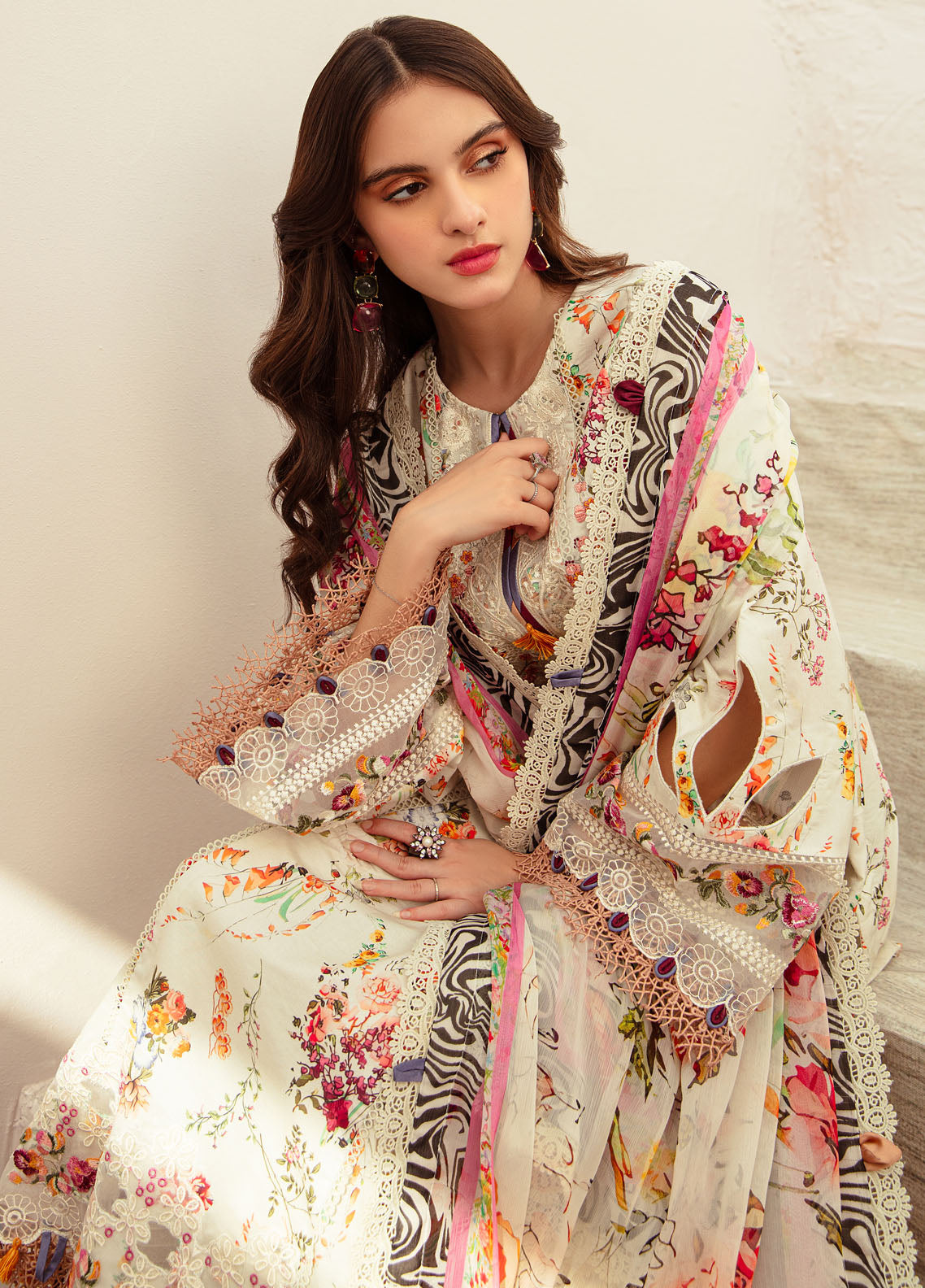 Alif Affordable by Ajr Couture Unstitched Lawn Collection 2024 AFL-04 Gardian