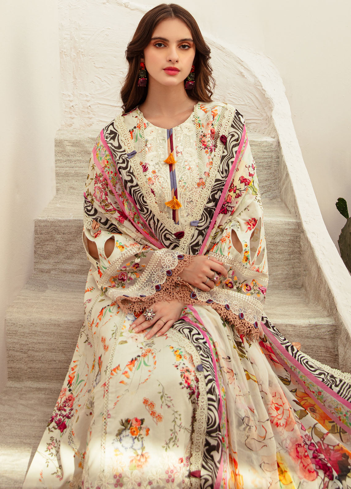 Alif Affordable by Ajr Couture Unstitched Lawn Collection 2024 AFL-04 Gardian