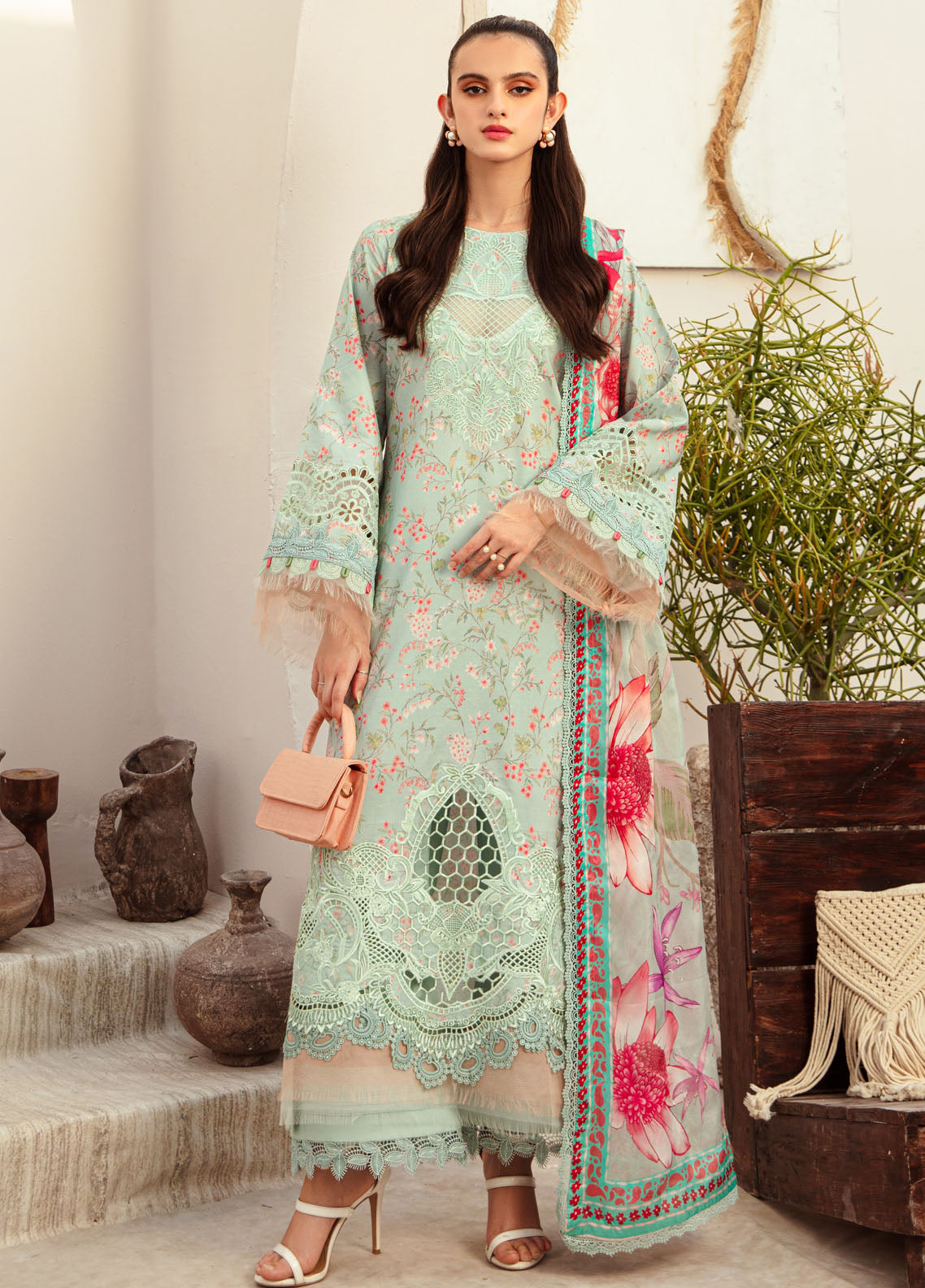 Alif Affordable by Ajr Couture Unstitched Lawn Collection 2024 AFL-06 Misty Morning