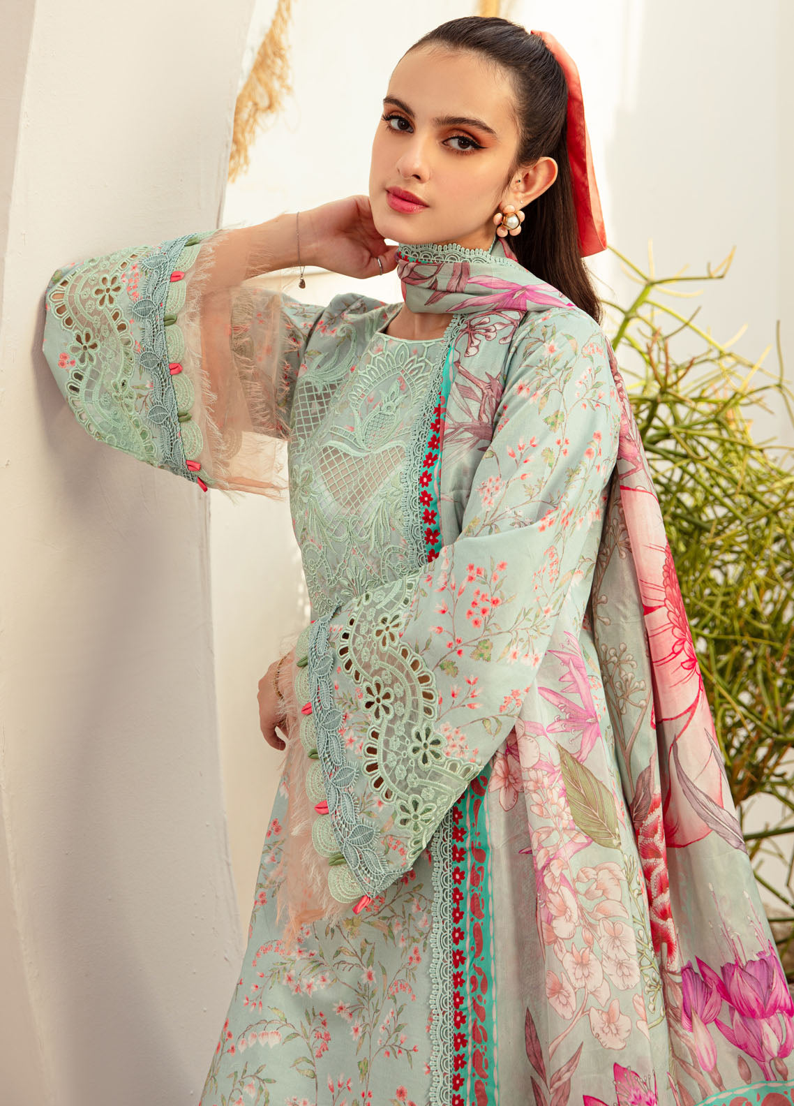 Alif Affordable by Ajr Couture Unstitched Lawn Collection 2024 AFL-06 Misty Morning
