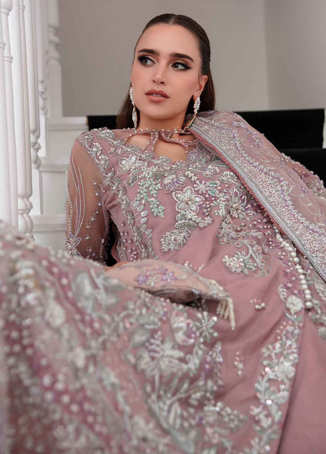 Alif By AJR Couture Luxury Wedding Formals Collection 2023 LWF-05-23 Violet