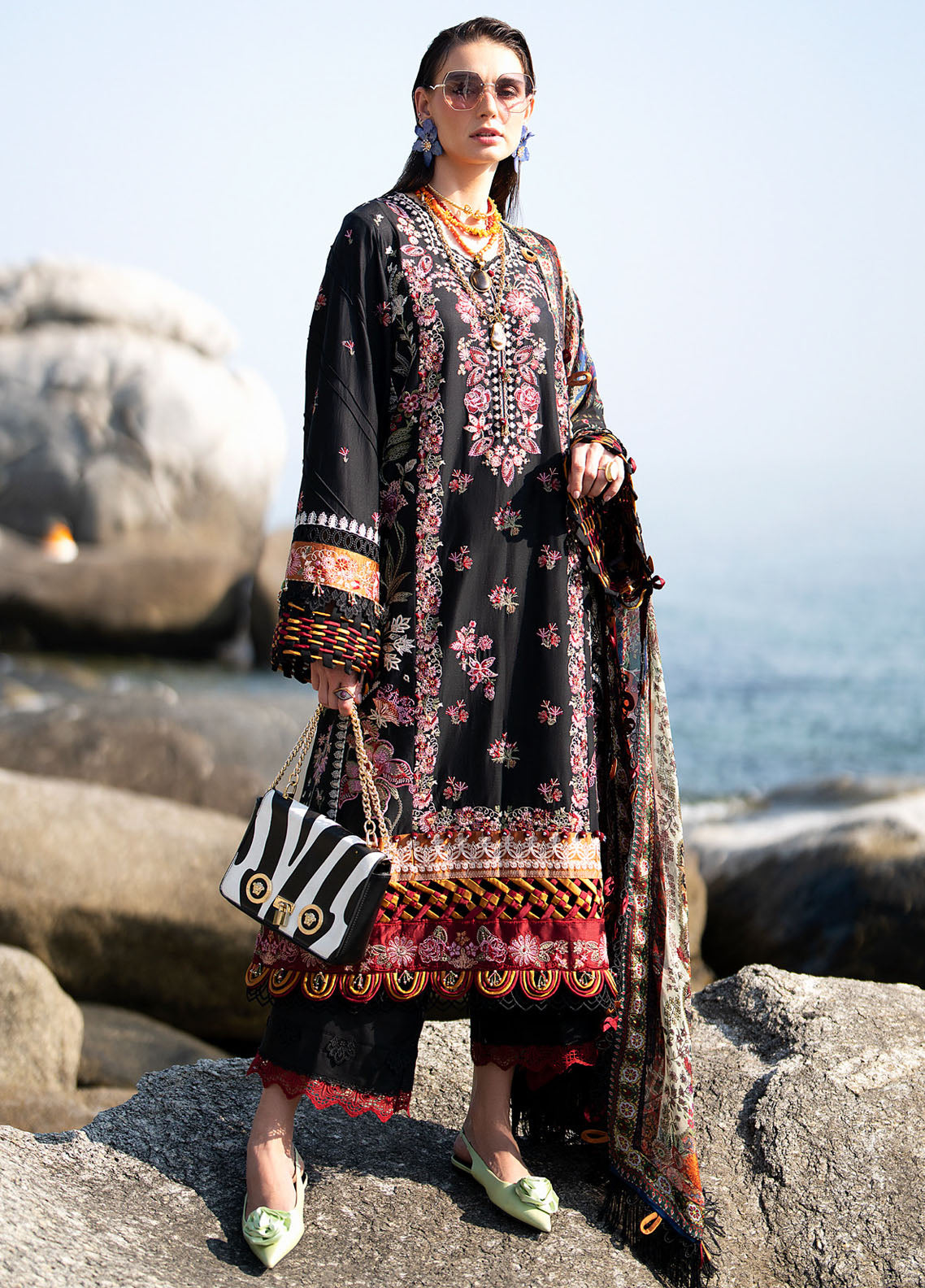 Alif by AJR Couture Signature Luxury Lawn 2024 ASL-03 Noir