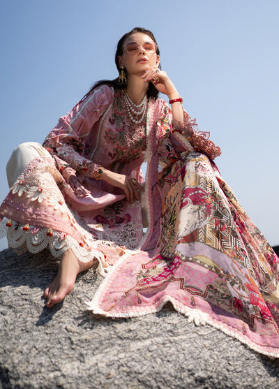 Alif by AJR Couture Signature Luxury Lawn 2024 ASL-04 Rosy