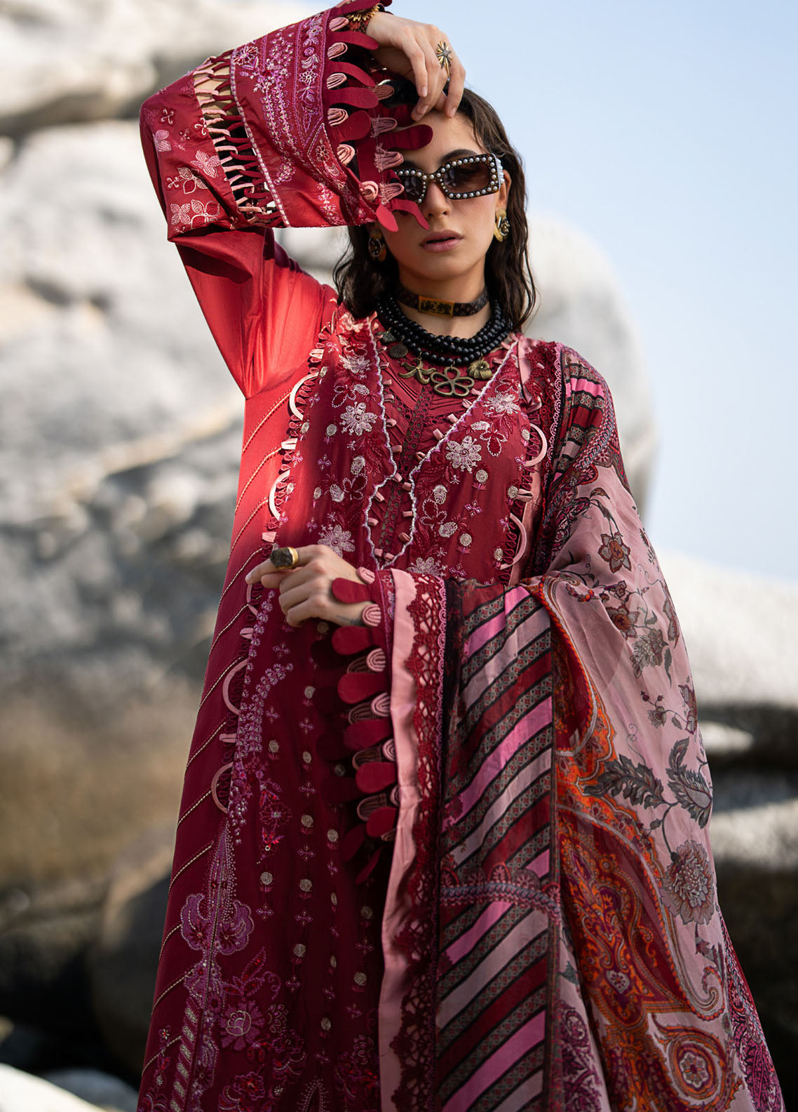 Alif by AJR Couture Signature Luxury Lawn 2024 ASL-05 Eleganza