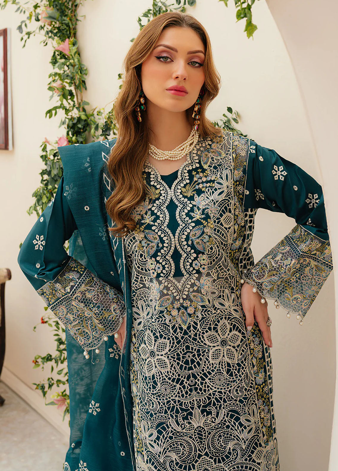 Allenura By Mahnur Luxury Lawn Collection 2024 D-10 Tuscany