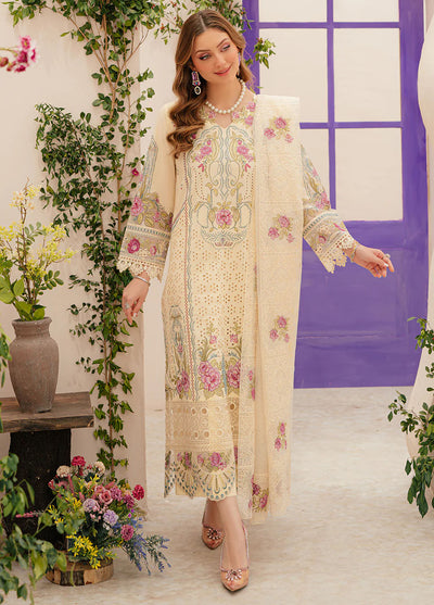 Allenura By Mahnur Luxury Lawn Collection 2024 D-14 Amour