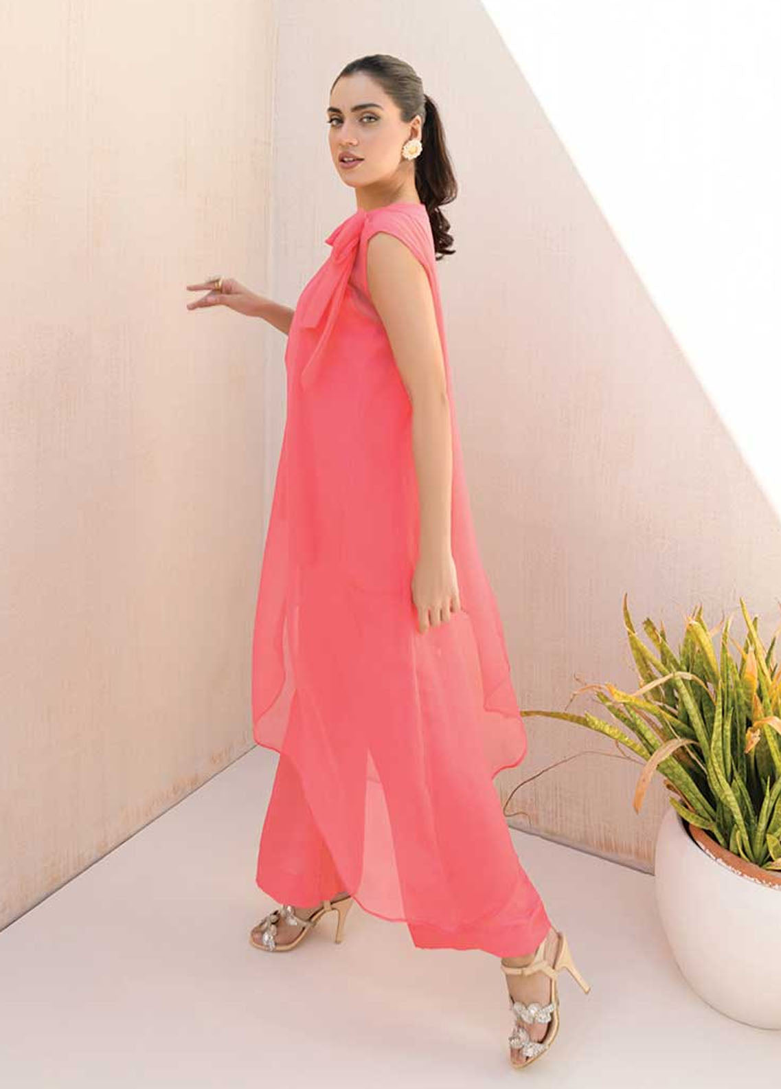 Jooray Kapray Pret Chiffon 2 Piece Suit JK23A Bubble Gum Pink