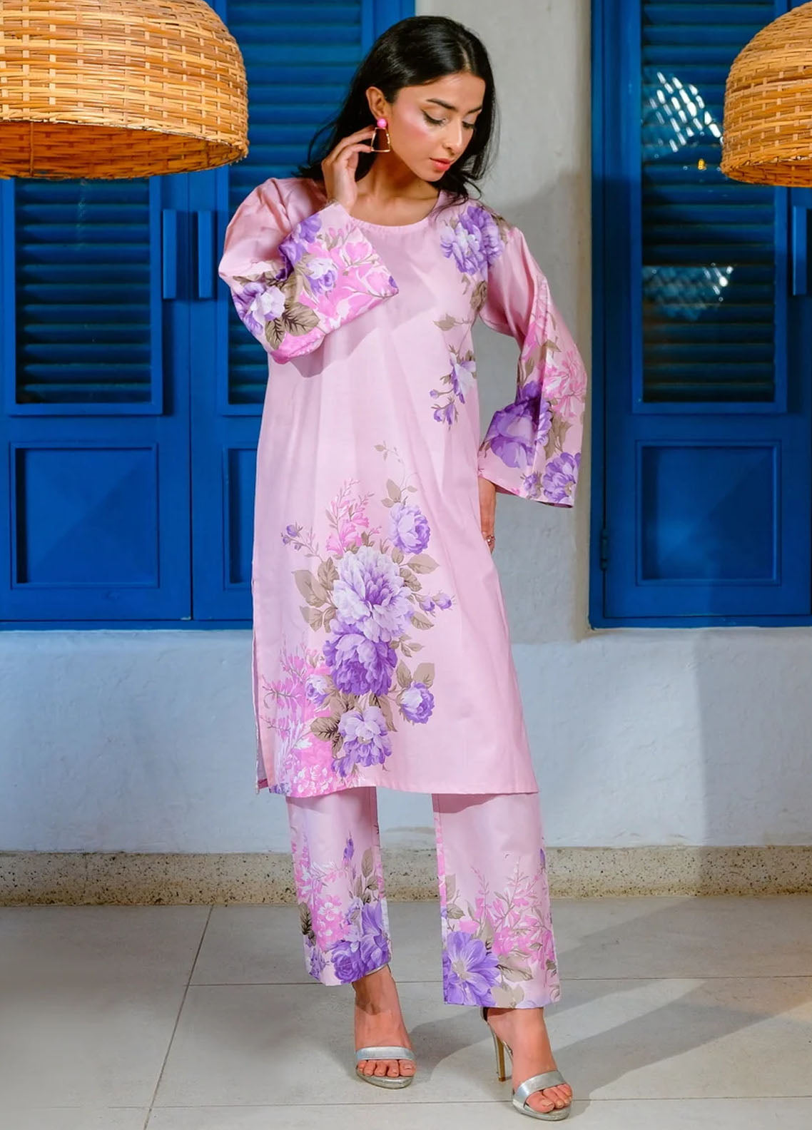 Amal Pret Printed Lawn 2 Piece Suit Iris