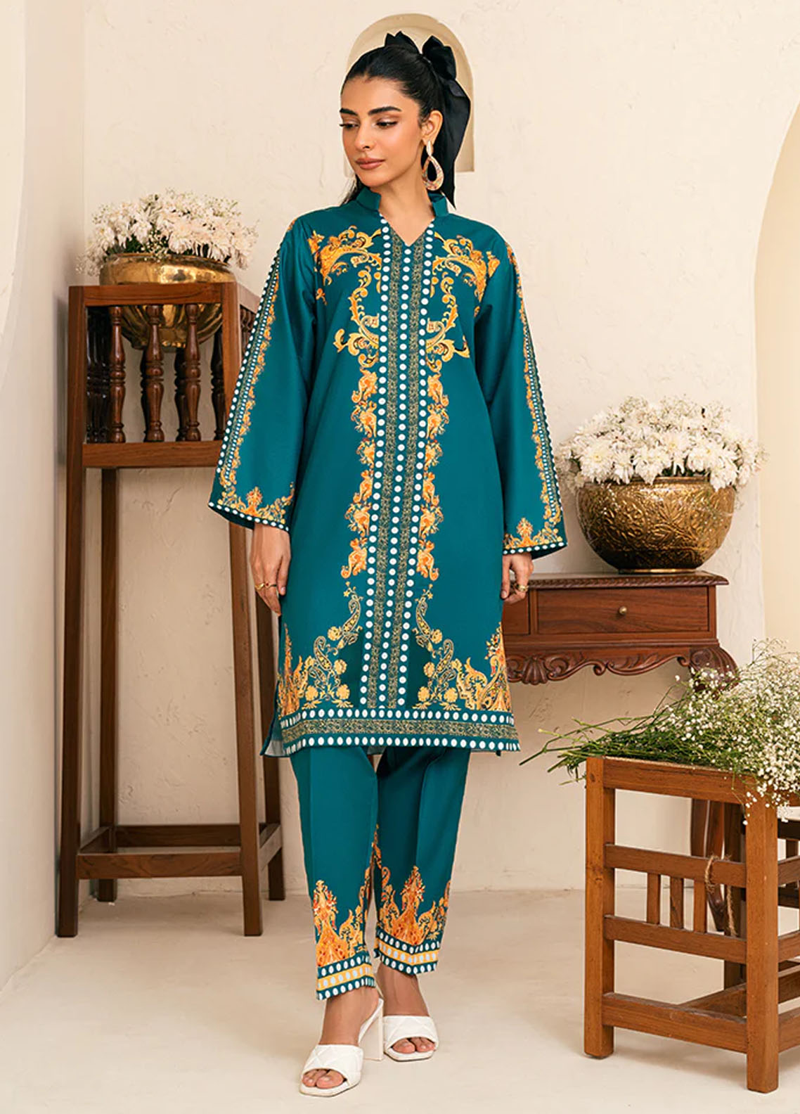 Amal Pret Printed Lawn 2 Piece Suit Meadow