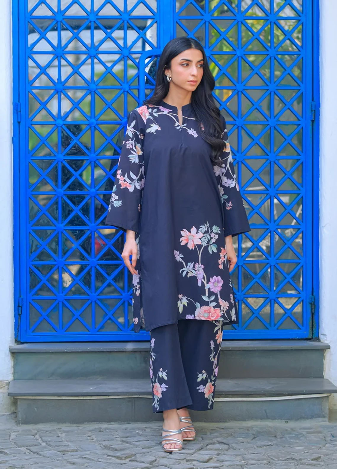 Amal Pret Printed Lawn 2 Piece Suit Nebula