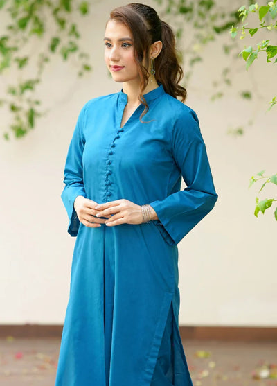 Amal Pret plain Lawn Cotton 2 Piece Suit Sapphire