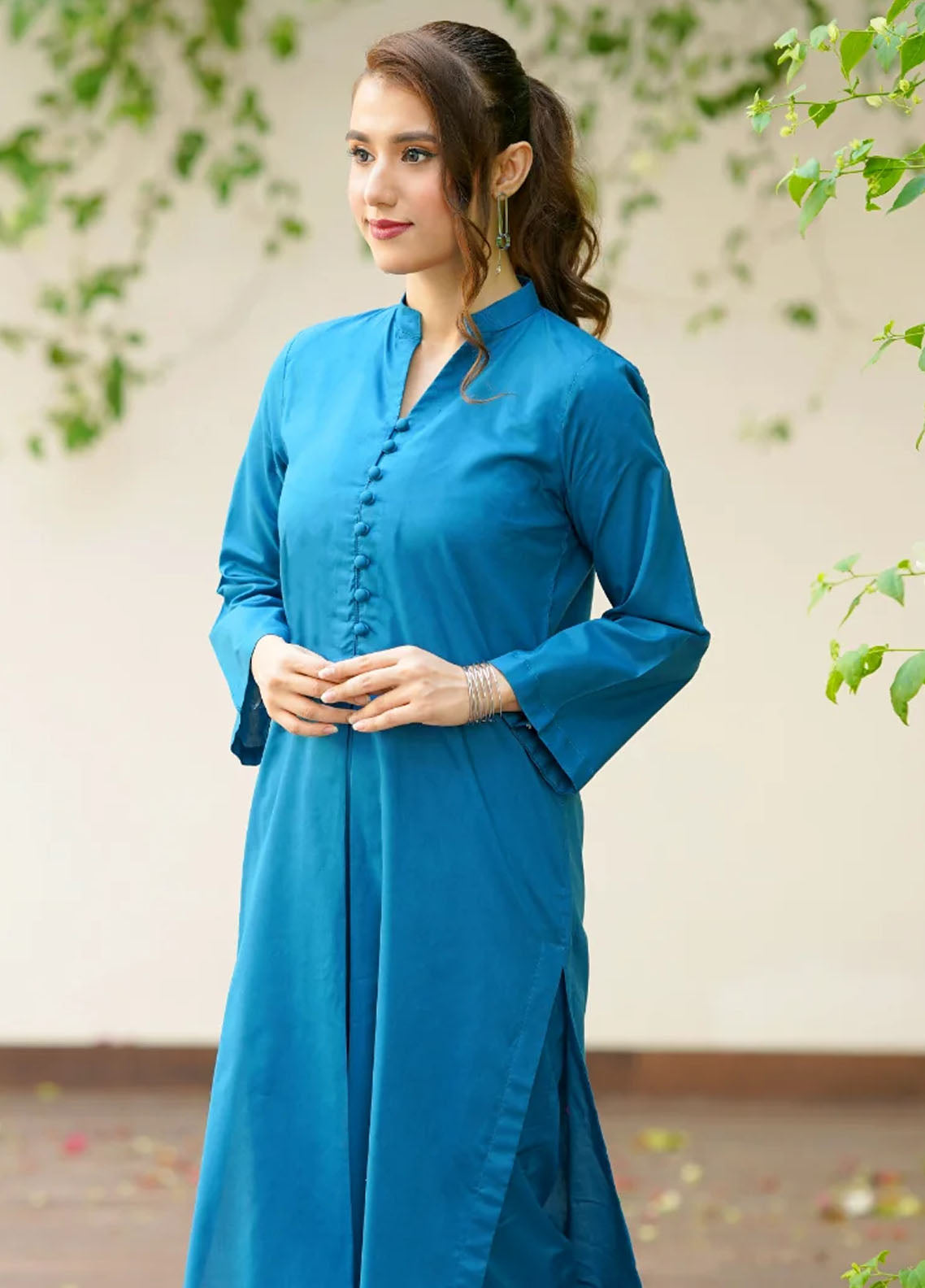 Amal Pret plain Lawn Cotton 2 Piece Suit Sapphire