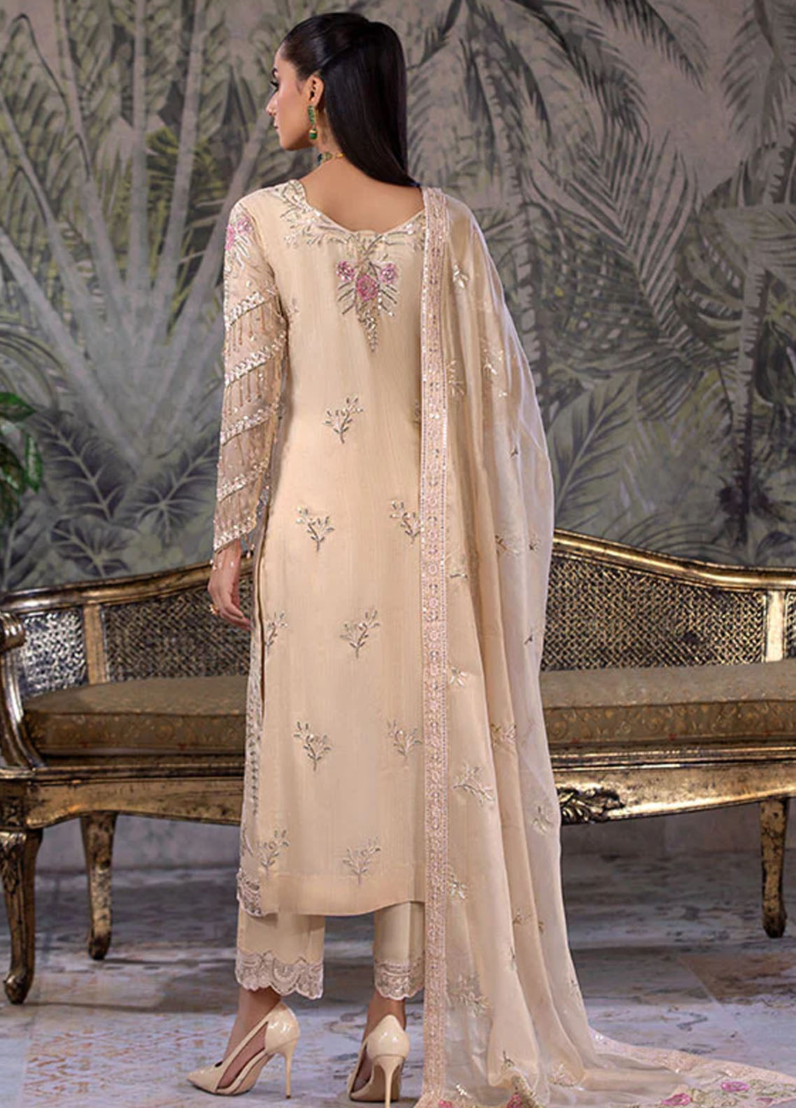 Amber Imran Pret Embroidered Net 3 Piece Suit Amber grow